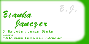 bianka janczer business card